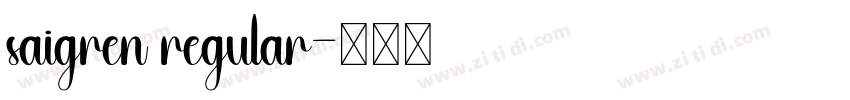 saigren regular字体转换